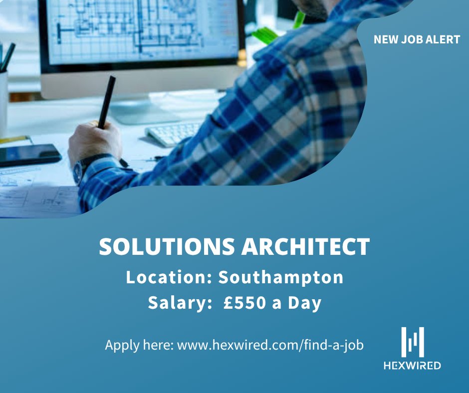 hexwired's tweet photo. 💥NEW JOB ALERT: Solutions Architect💥

Position details:
📛 Solutions Architect
📌 Southampton
💷 £550 pd

Apply today ➡️ https://t.co/RiJLu8Q7vY

#HexwiredRecruitment #SolutionsArchitect #EmbeddedJobs #SouthamptonJobs #UKJobs #HiringNow #TechJobs #TechRecruitmentSpecialists https://t.co/mWew9cvQEP