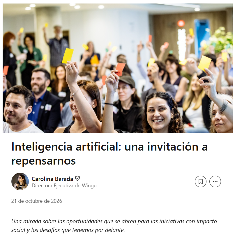 desdewingu's tweet photo. ¡Lees invitamos a leer el artículo y sumarse a la conversación! 🙌🏻 https://t.co/m6ZcSX89Ua
#InteligenciaArtificial #ImpactoSocial #TransformaciónDigital #OSC #ONG https://t.co/DTMlB1OQn0