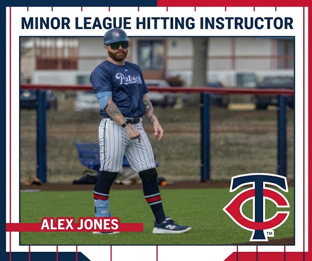 NWSCC_Baseball's tweet photo. Congratulations to NWSCC assistant coach Alex Jones for accepting a position with the Minnesota Twins. Thank you for everything you did for our program.
Go Pats⚾️🇺🇸 https://t.co/BvmRBEXNlW
