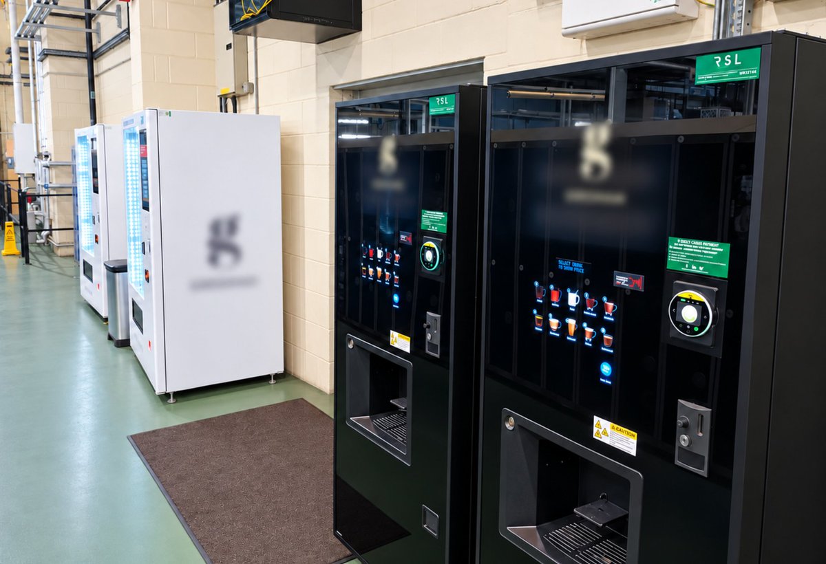 RefreshmentSys's tweet photo. We support businesses across a wide range of industries, including manufacturing, where sites don’t always stop at five o’clock.

For a 24/7 workforce, access to coffee, cold drinks and snacks matters just as much on the night shift as it does during the day. Especially when the canteen has closed and the shops are shut.

These machines look right at home against an industrial backdrop, bringing convenient refreshments closer to the people who keep things moving.

#RefreshmentSystems #Manufacturing #Vending #WorkplaceRefreshments