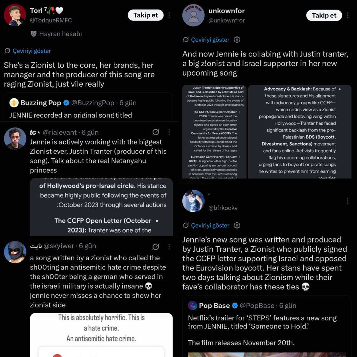 xcxnnxcx's tweet photo. Lisa works with some of the biggest zionist and israeli names. Are you going to give her the same treatment you gave jennie? Everything you throw at her keeps blowing up in your own faces. Embarrassing creatures. JENKARMA HIT HARD. LMAO https://t.co/9ge9NbHiwC