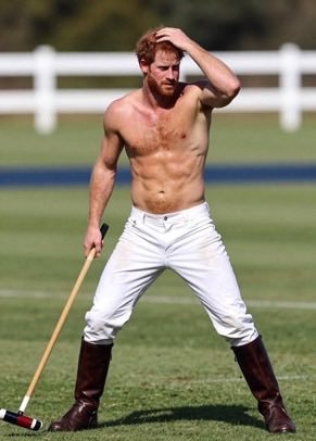 amah_salma_'s tweet photo. Prince Harry was spotted going shirtless during a polo match at the Santa Barbara Polo &amp; Racquet Club in California. https://t.co/UKh3PdETnp