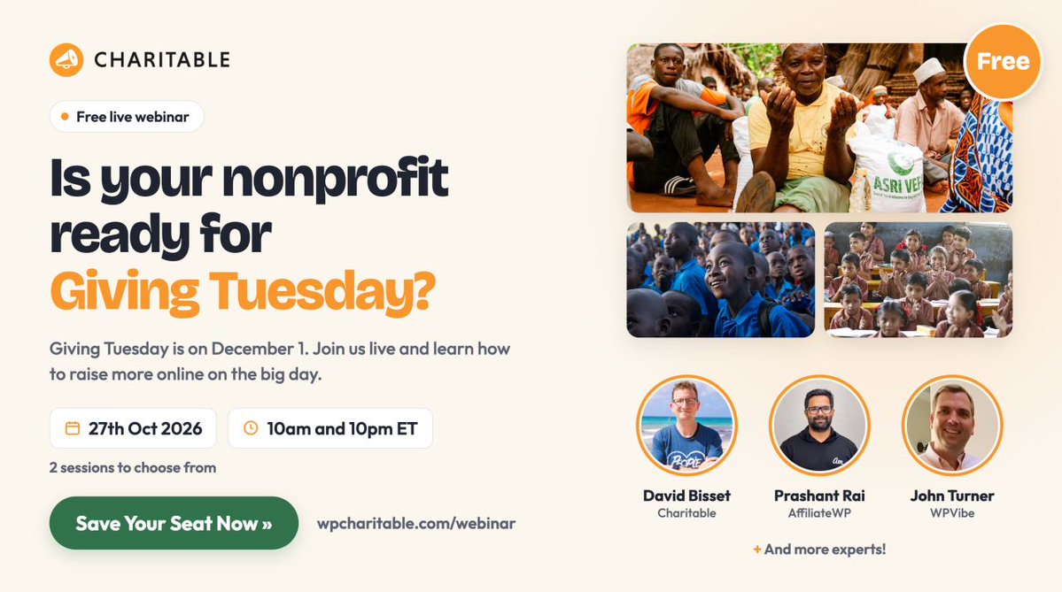 universallyai's tweet photo. Giving Tuesday is just around the corner! 💜

We're excited to join @wpcharitable's free webinar on October 27, helping charities prepare for one of the biggest fundraising days of the year.

We'll be sharing how charities can reach more supporters through multilingual websites and donation pages 🌍

Plus, practical tips from WordPress experts to help you get ready for December 1!

🎟️ Save your free spot: https://t.co/O5690uUxrC