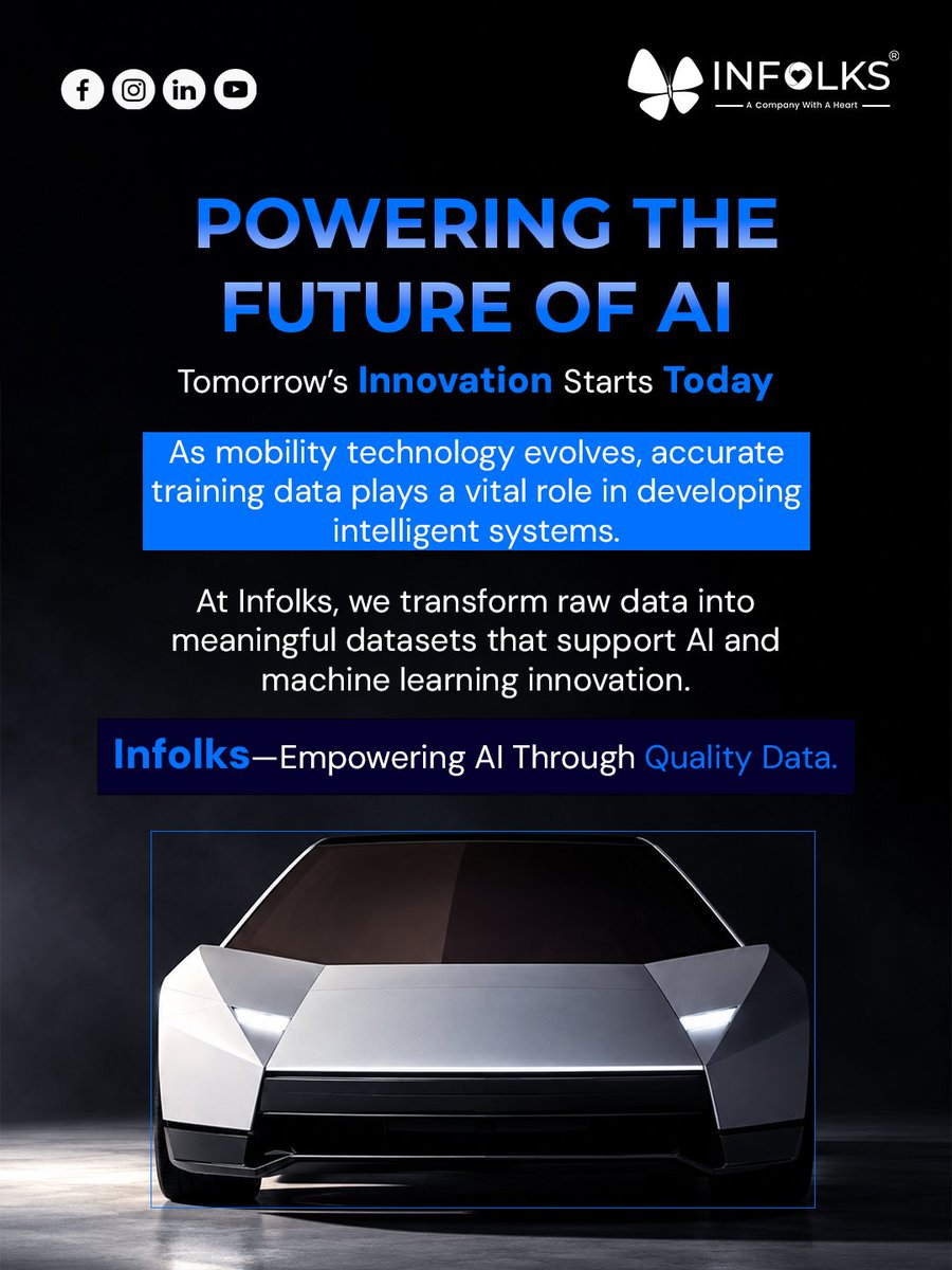 infolks_'s tweet photo. The Future of Mobility: Powered by Intelligent Data
β¨ Infolks β Empowering AI Through Quality Data.
π Swipe to explore the connection between intelligent mobility and quality data!
#Infolks #ArtificialIntelligence #DataAnnotation #MachineLearning #ComputerVision #Future https://t.co/3yXVggUnkq
