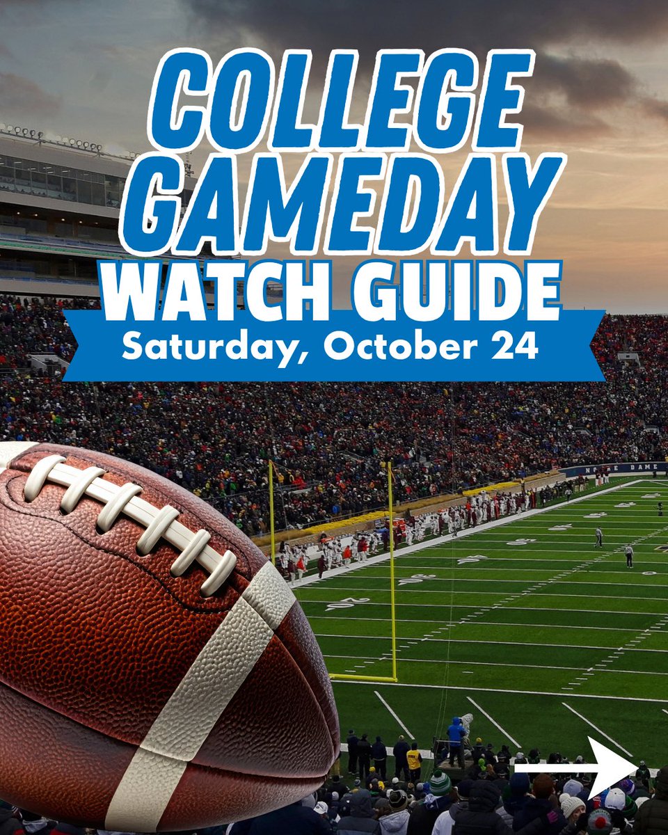 EPB_Chattanooga's tweet photo. Week 8 of College Football is here! We’ve got this week’s matchups, kickoff times, and where to watch or stream them all in one place. 

Please note: Game times, networks and streaming availability are subject to change, including last-minute schedule changes. https://t.co/RFZVGICjM4