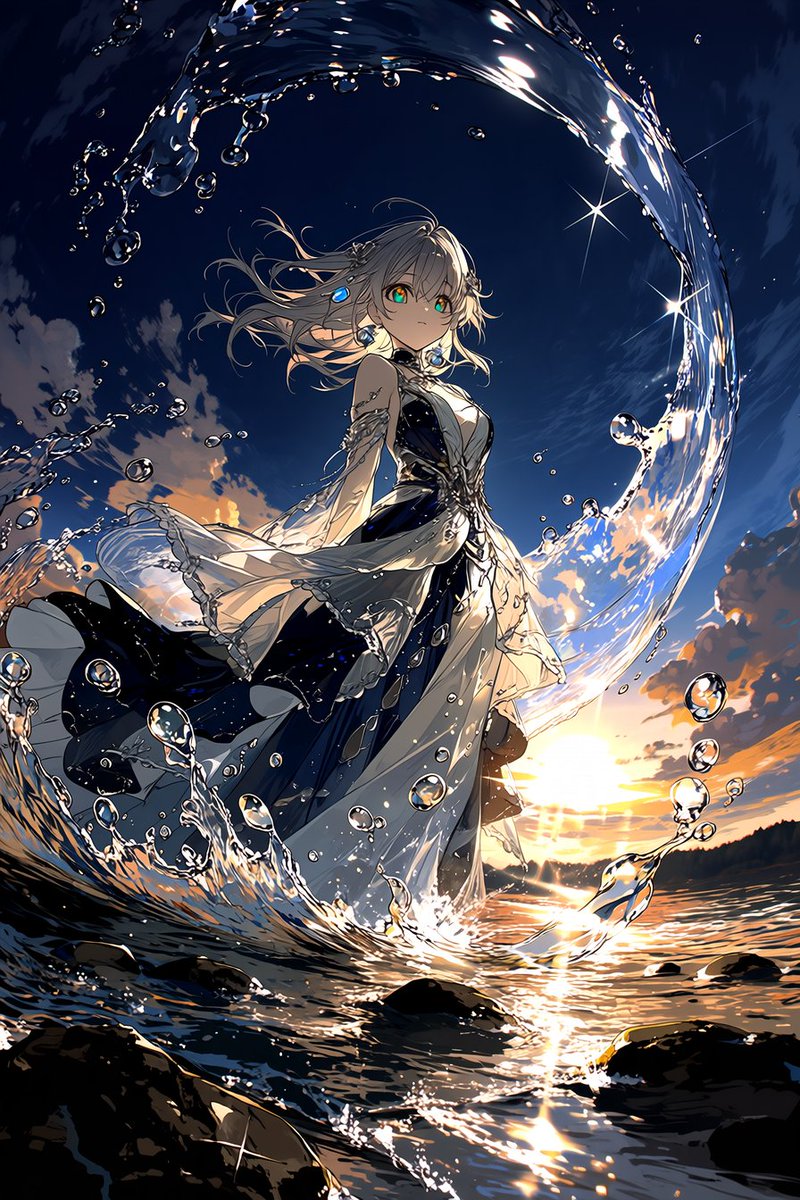 mugi_AI_Art's tweet photo. 【ゆる募】
#AI水流の煌めき
期間：今から明日23日23時59分まで

美しい水の動きを表現してみてください|q•д•,,)ﾁﾗｯ♡ https://t.co/NLbcz1sutq