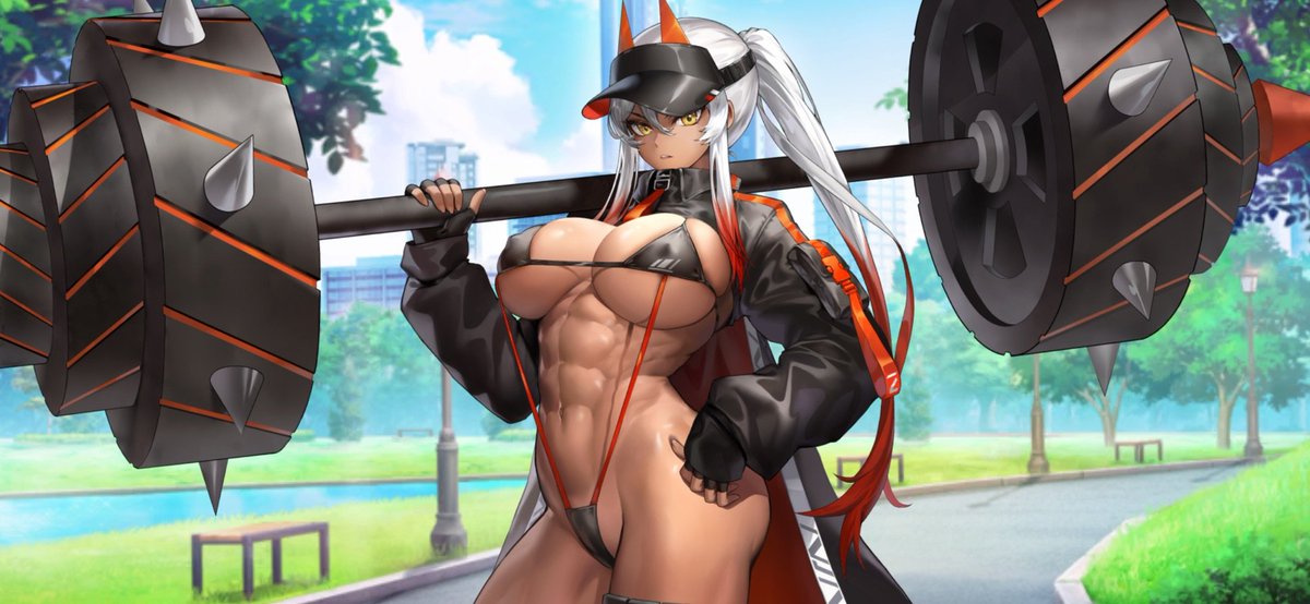 officialwheyfu's tweet photo. Now why on earth would you create this 10/10 muscle mommy masterpiece and cast her as an NPC?! https://t.co/0GDJzXGW80