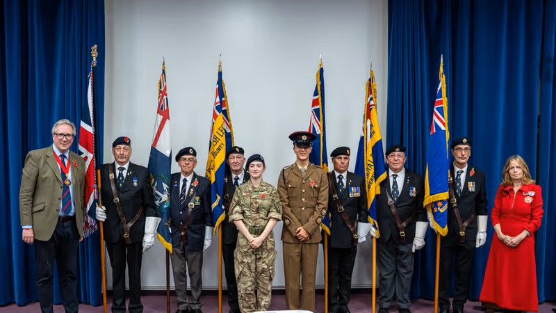 CommunityAd's tweet photo. The annual Poppy Appeal has officially launched in Kent, with Kent County Council partnering with the Royal British Legion for the occasion.
More than 70 guests gathered at Sessions House in Maidstone after a parade of Standard Bearers. 

❤️ What does remembrance mean to you? https://t.co/7qd2yMbDpl