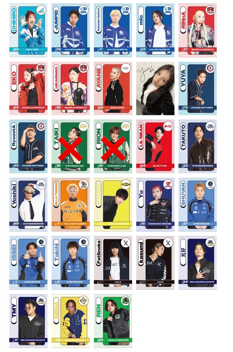po_2506's tweet photo. Dリーグ D.LEAGUE トレカ 交換

譲　画像のもの

求　dip BATTLES 笑輝、HOKUTO
　　CyberAgent Legit TAKUMI、HAL、うた丸
　　CHANGE RAPTURES SHIGETORA

お返事にお時間頂く場合もございます。

ROUND.3 でのお取引できる方優先
お気軽にお声掛けください☆ https://t.co/YM7o669Uo3