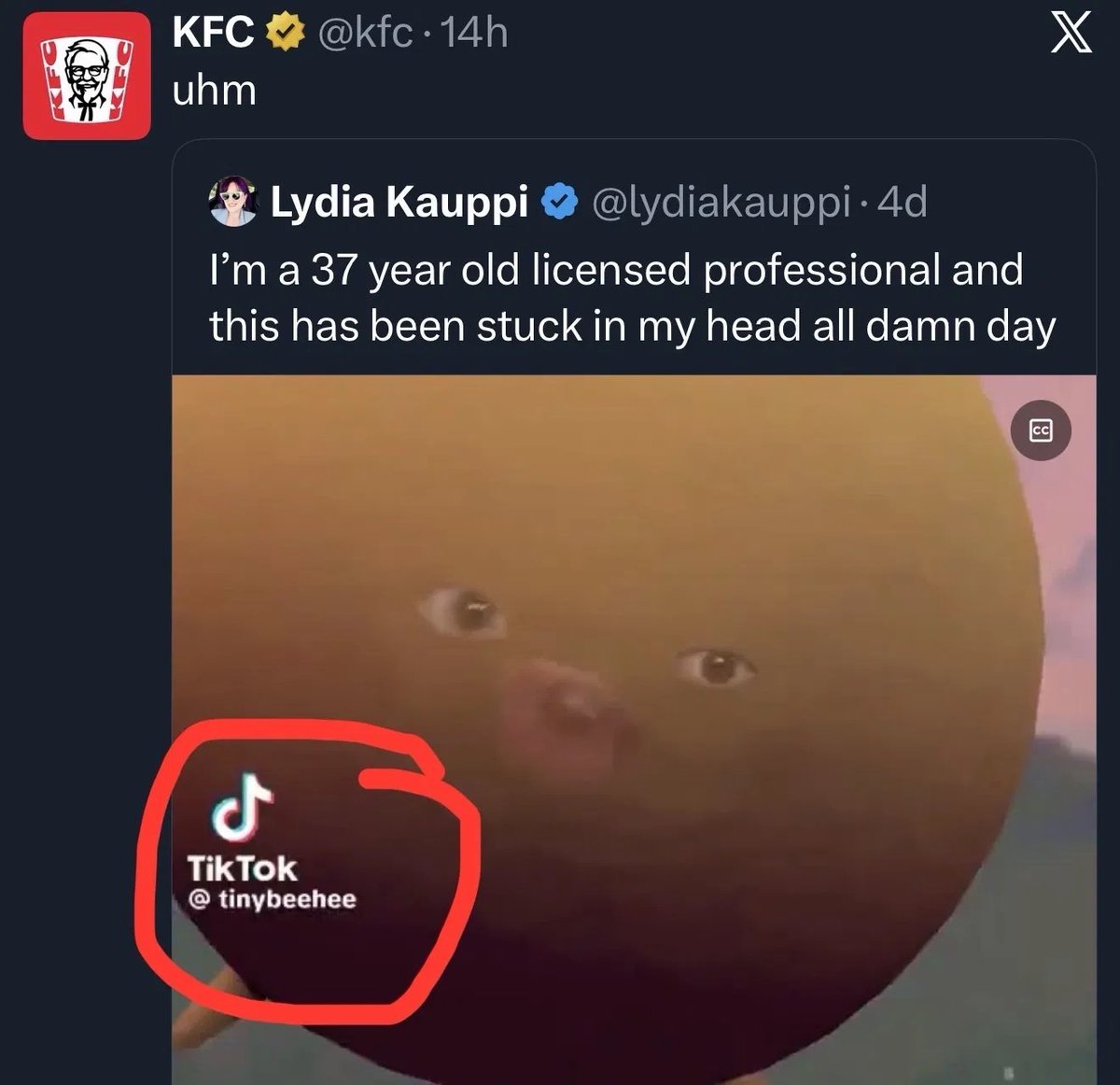 SolAddixun's tweet photo. Imagine fading $tinybeehee when @kfc and others are shilling the meme. Also the name is TINYBEEHEE

8anXQ9oBP5GwK21ZUbv82SQTn3Xz2Wd7jbzxSEfppump https://t.co/9TOajtlUnF
