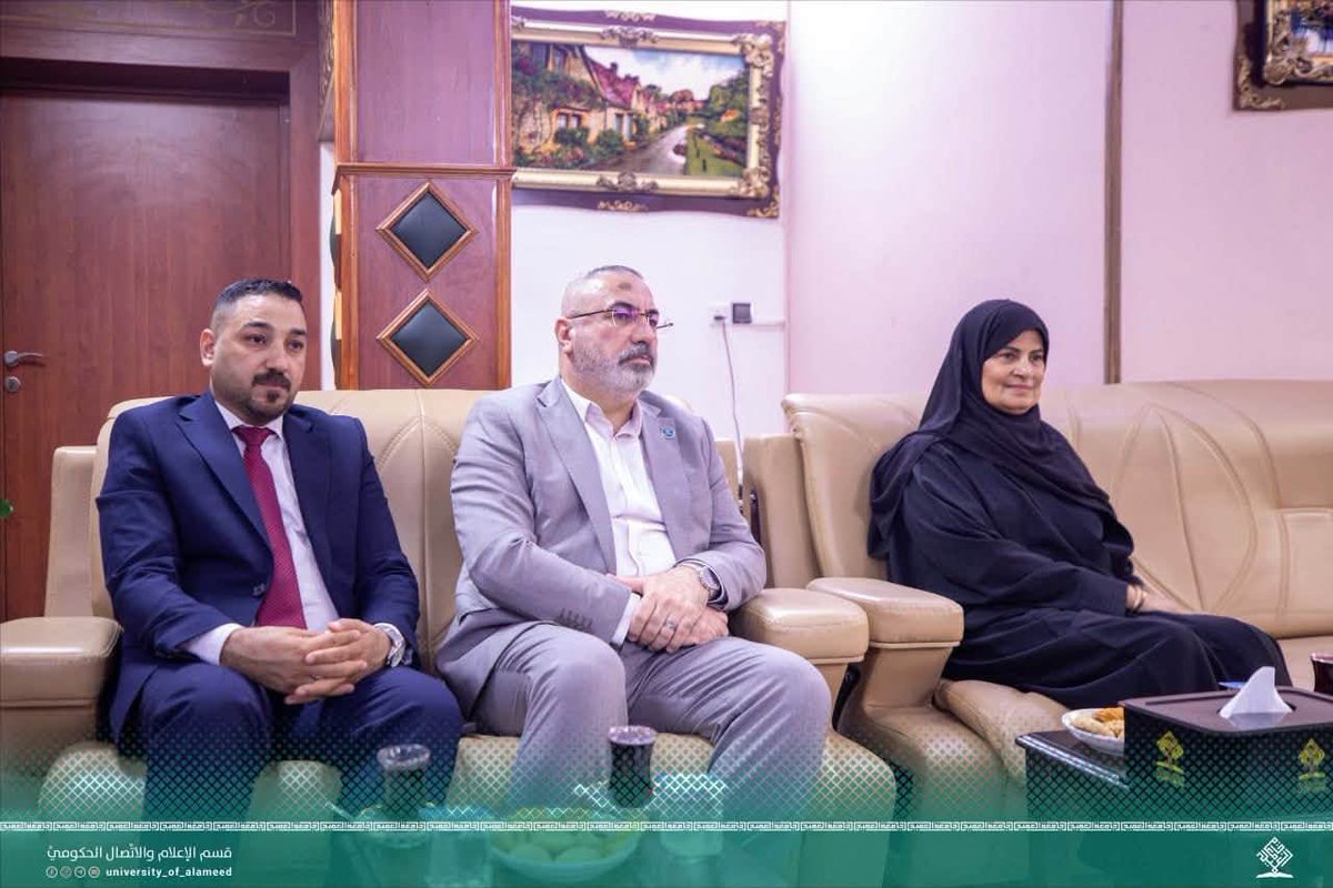 WHOIraq's tweet photo. زارت ممثلة منظمة الصحة العالمية في العراق، الدكتورة جميلة الراعبي، مستشفى الكفيل التخصصي وجامعة العميد، لبحث فرص التعاون مع المؤسسات الصحية والأكاديمية في محافظة كربلاء المقدسة.

وتضمنت الزيارة جولة للاطلاع على خدمات مستشفى الكفيل التخصصي، ولقاءً مع مدير المستشفى، الدكتور جاسم سعيد الإبراهيمي، وفريق الإدارة، لمناقشة مجالات التعاون في سلامة المرضى، وترشيد استخدام مضادات الميكروبات، وبرامج إنعاش حديثي الولادة.

وفي جامعة العميد، التقت الدكتورة الراعبي بالأستاذ المساعد الدكتورة لمياء عبد الكريم عيسى، مساعد رئيس الجامعة للشؤون العلمية، وفريقها، لبحث تبادل الخبرات وتطوير برامج ومبادرات صحية وتعليمية مشتركة. وركزت المناقشات على نهج الجامعات المعززة للصحة، بما يدعم صحة الطلبة والعاملين وسائر أفراد المجتمع الجامعي.

#الصحة_للجميع

WHO Representative in Iraq, Dr Jamela Al-Raiby, visited Al Kafeel Specialized Hospital and the University of Al-Ameed to explore opportunities for collaboration with health and academic institutions in the Holy Governorate of Karbala.

The visit included a tour of Al Kafeel Specialized Hospital and a meeting with Hospital Director Dr Jassim Saeed Al-Ibrahimi and the management team to discuss potential collaboration in patient safety, antimicrobial stewardship and newborn resuscitation programmes.

At the University of Al-Ameed, Dr Al-Raiby met with Associate Professor Dr Lamia Abdul Kareem Issa, Assistant to the University President for Scientific Affairs, and her team to discuss exchanging expertise and developing joint health and educational programmes and initiatives. Discussions focused on the health-promoting university approach to support the health and well-being of students, staff and the wider university community.

#HealthForAll