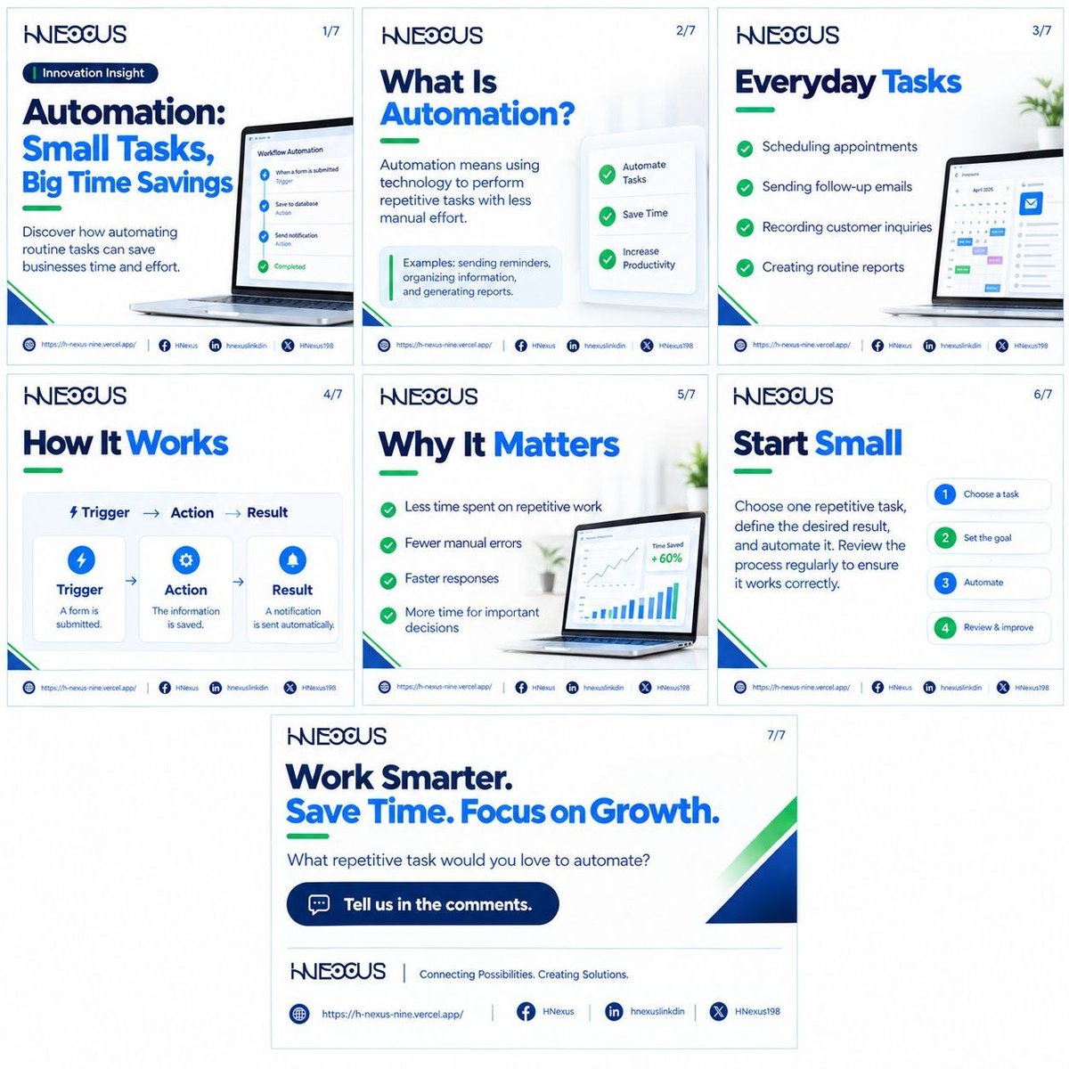 HNexus198's tweet photo. Small tasks can consume big amounts of time.

Automating routine emails, customer follow-ups, data entry, and reminders can help businesses reduce manual work and focus on what matters.

If you could automate ONE task today, what would it be?

#HNexus #Automation https://t.co/C7CsWxGPHH