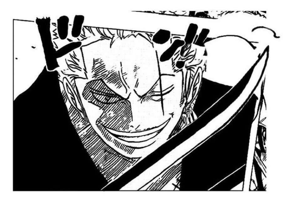 FallMatic's tweet photo. #ONEPIECE1196 #ONEPIECE1197 #ONEPIECE〜 

Zoro doesn’t smile anymore? Lies!!
He’s even smiling in the background. Bro is too happy being above admiral level. https://t.co/PqZ5uYspsB