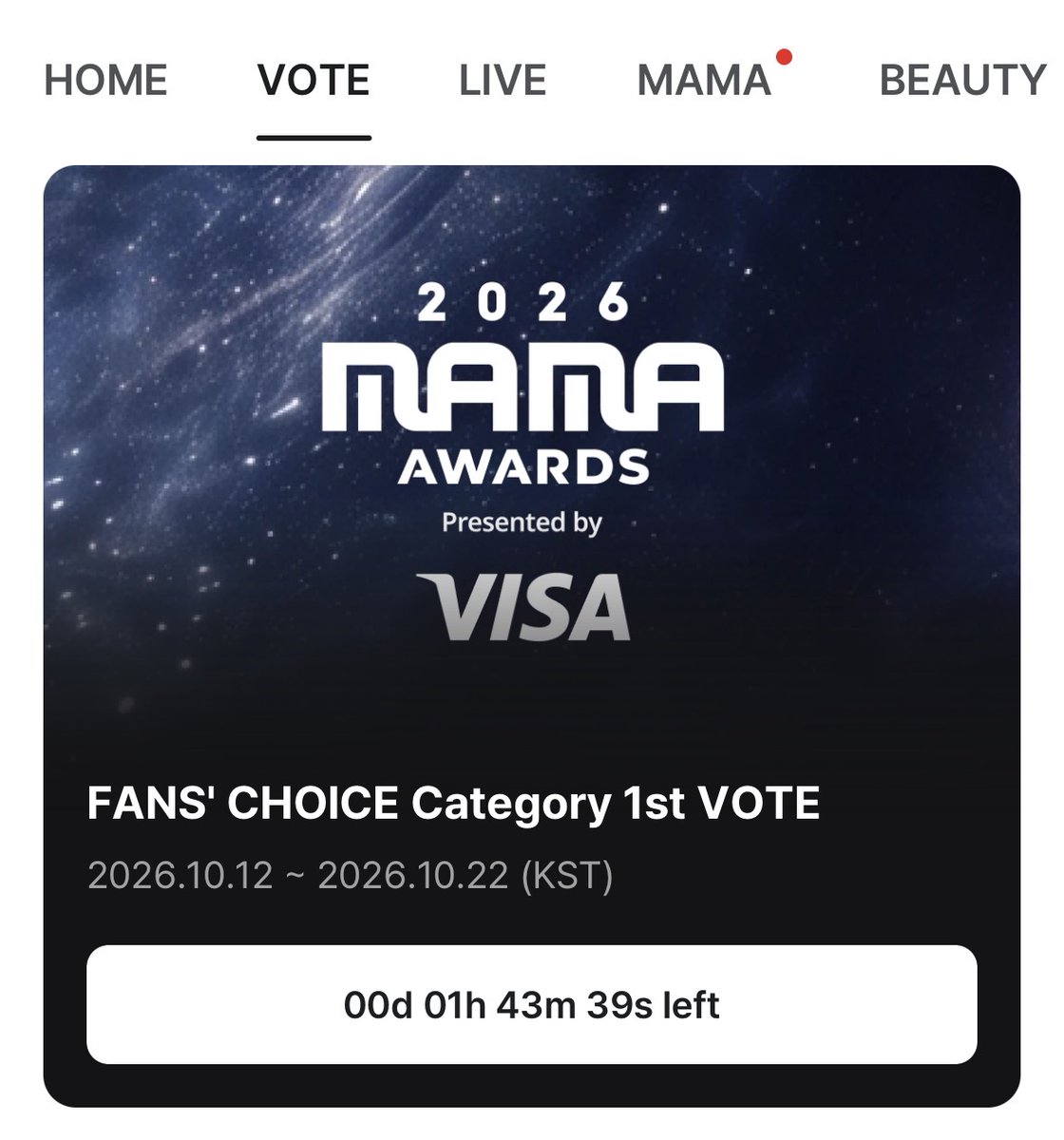 EvanVoting's tweet photo. [🗳] MNET PLUS: 2026 MAMA FANS' CHOICE AWARDS - 1st

1hr and a few minutes left before 1st vote End! Those who haven’t casted yet please do now! Let’s secure our spot🔥

📌 MAMA 2026: WAYS TO VOTE
━━━━━━━━━━━━━━━
✅️ Mnet Plus App (90%)
↳ 1 vote per device per day only.
↳ Vote daily with all your devices
↳ https://t.co/WVMN7poILb

━━━━━━━━━━━━━━━
✅️ X Posts (10%)
↳ Use both hashtags in your posts:
#evan on #2026MAMAVOTE
↳ 1 post + multiple retweets = 1 vote only.
↳ Post EVERY DAY using all your X accounts.
↳ More accounts posting daily = More votes for EVAN!

━━━━━━━━━━━━━━━

VOTE FOR EVAN EVERY DAY!

#에반 @h_evva_n @evan_officialJP