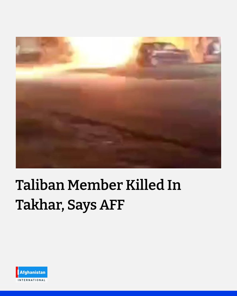 AFIntl_En's tweet photo. The Afghanistan Freedom Front has claimed responsibility for Wednesday evening’s blast in Taloqan, saying one Taliban member was killed and three others wounded in an attack on the group’s city intelligence unit.
https://t.co/klX81j9RzD https://t.co/ydyJoxWA9x