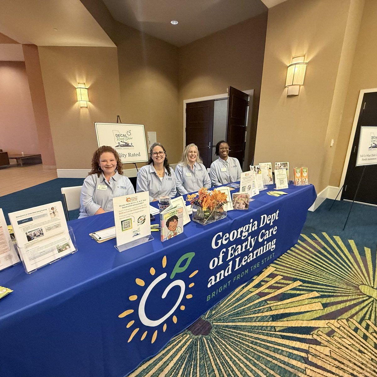 CommJacobs's tweet photo. 📣 The DECAL Roadshow is underway in Morrow! We’re excited to connect with child care owners and directors, share resources, exchange ideas, and learn together as we continue to support Georgia’s early learning community. Thanks for being part of the journey! 💙 https://t.co/Q0RfdwyAqr
