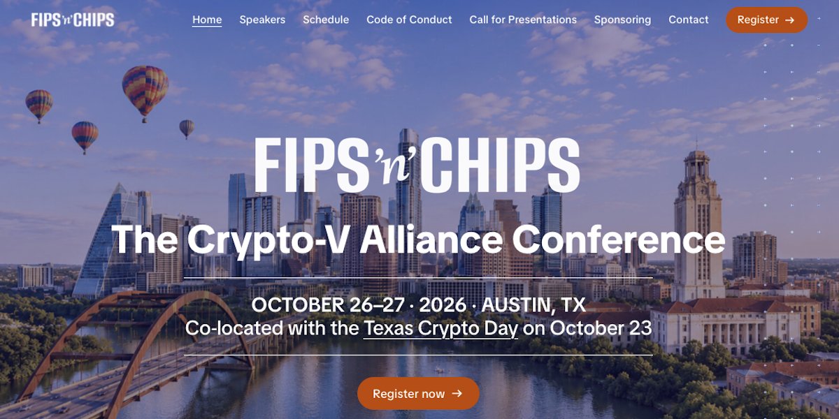 DevITjobs's tweet photo. 🔐 FIPS ‘n’ Chips 2026 brings together cybersecurity professionals, cryptographers, researchers, and certification experts to discuss the technologies and standards behind trusted computing.

📅 26th - 27th October 2026 📍 Austin, Texas

#DevITEvents #UnitedStates #Cybersecurity https://t.co/CiMN9uAZXK