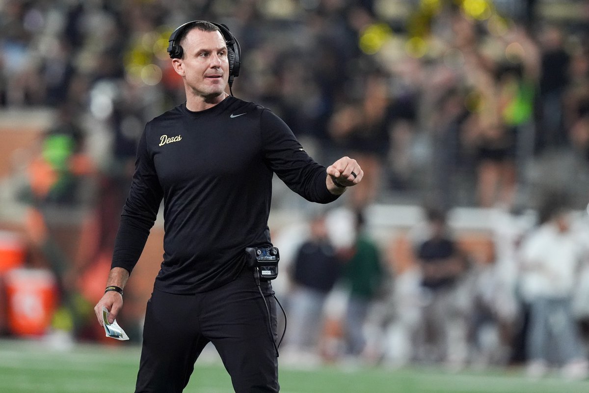 PeteNakos's tweet photo. Wake Forest is 15-5 in under two years with Jake Dickert. He's found undervalued talent in the portal, the latest example being QB Gio Lopez. 

"We’re about dynamics over dimensions. That’s one of our core philosophies. We’re about snaps gained."

Read: https://t.co/bXdJGFWZ0d https://t.co/LPUlJ8YvNC