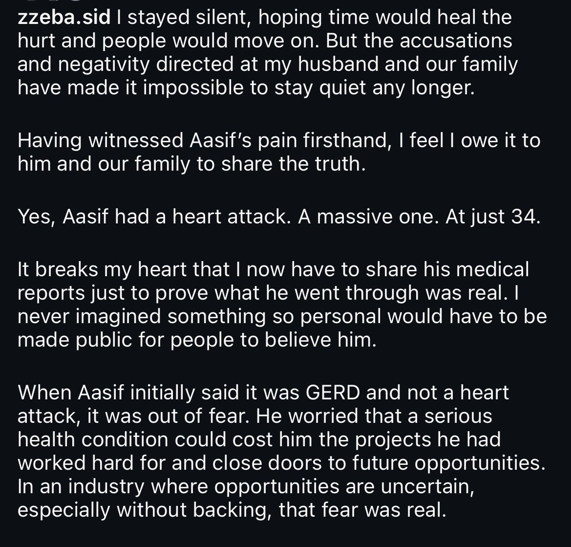 SigmaRuler_'s tweet photo. It’s heartbreaking to see #AasifKhan’s wife come forward to support him after Qazi mocked him in #BiggBoss20 , while his PR team allegedly circulates fake screenshots to deny his heart condition. 💔
His wife showed immense courage by standing up for him despite all the constant mocking. Have some humanity! Someone’s health is not a matter to joke about. 🤡