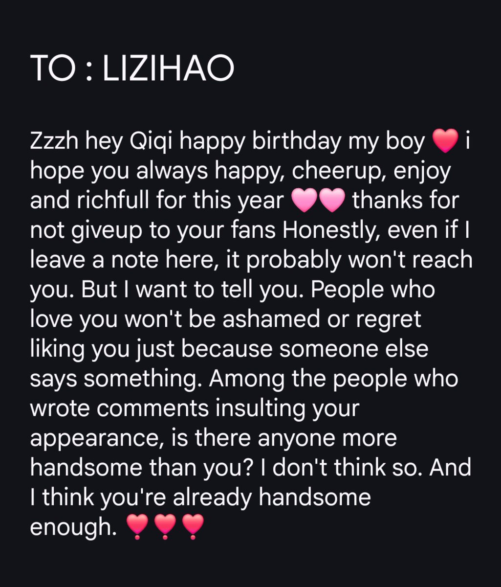 qiqiholic's tweet photo. To my dear #LIZIHAO
#HAPPY_LIZIHAO_DAY
#ZihaoFatetoReignite
#๋ฆฌ์ฆํ์ค๋ถ๊ฝ์ฒ๋ผํ์ฌ๋ผ
#ๆๆข่ฑชๆ็ซ้็็22ๅฒ
#How_Zihao_Bloom
#๋ฆฌ์ฆํ์ค https://t.co/O5TdBpTzZc