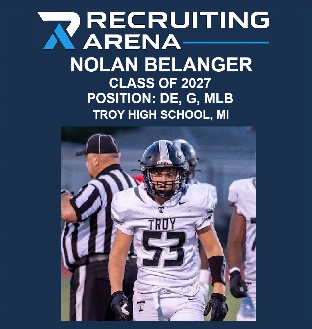 RecArenaMain's tweet photo. We'd like to welcome Nolan Belanger to the Recruiting Arena. He has taken a huge step in the recruiting process. Nolan will be able to connect directly with college coaches completely free. 
#StudentAthlete #CollegeRecruiting #TroyHS #NolanBelanger https://t.co/MUEI0TW1Y6