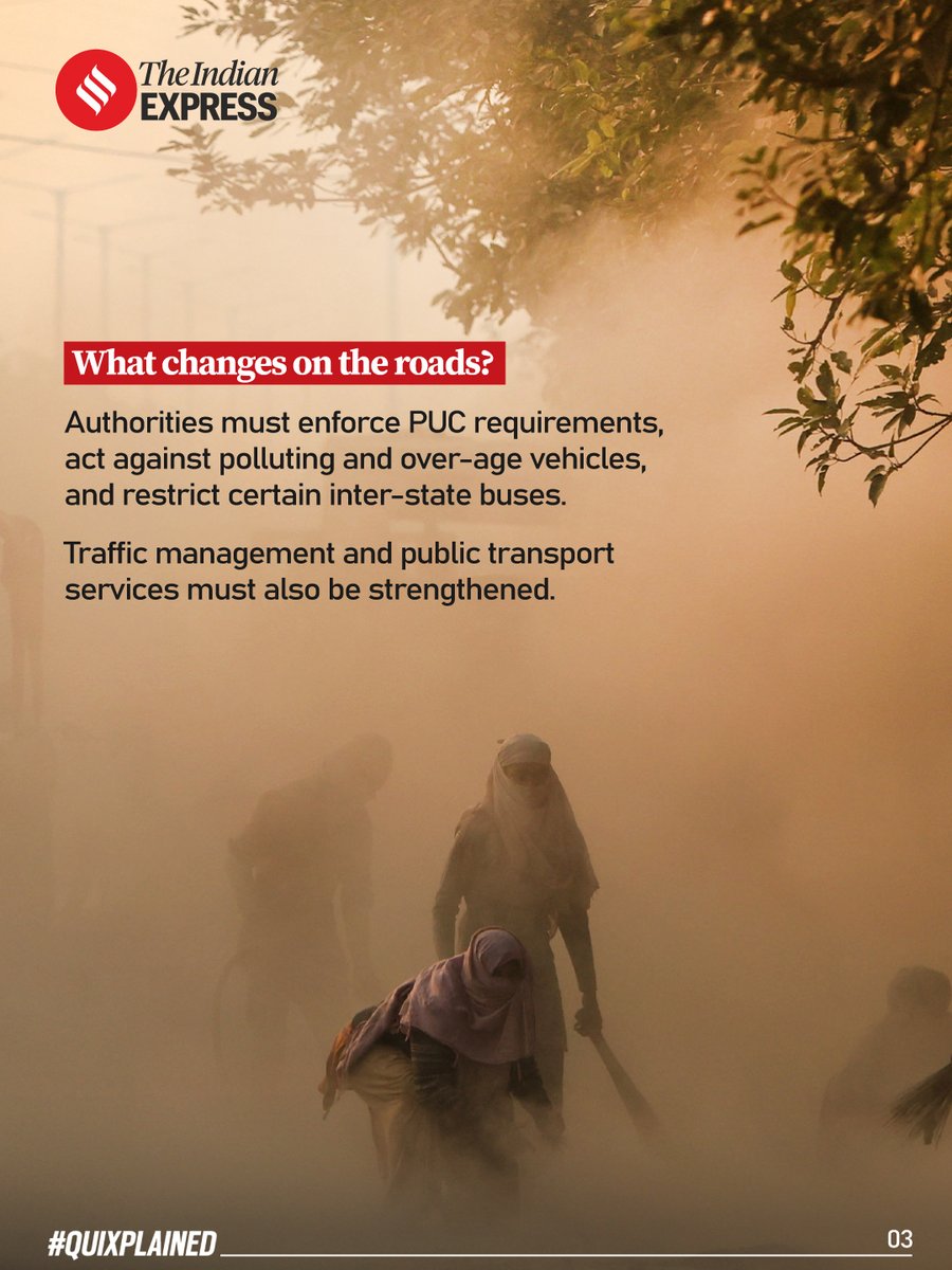 IndianExpress's tweet photo. #ExpressExplained | Delhi-NCR’s air quality has slipped into the ‘Poor’ category, prompting the implementation of GRAP Stage I from October 21.
What does Stage I mean for vehicles, construction, open burning and everyday activities? Swipe through to know what changes and what residents should keep in mind.
🔗 https://t.co/2kUtfHC2h3
Written by: Explained Desk