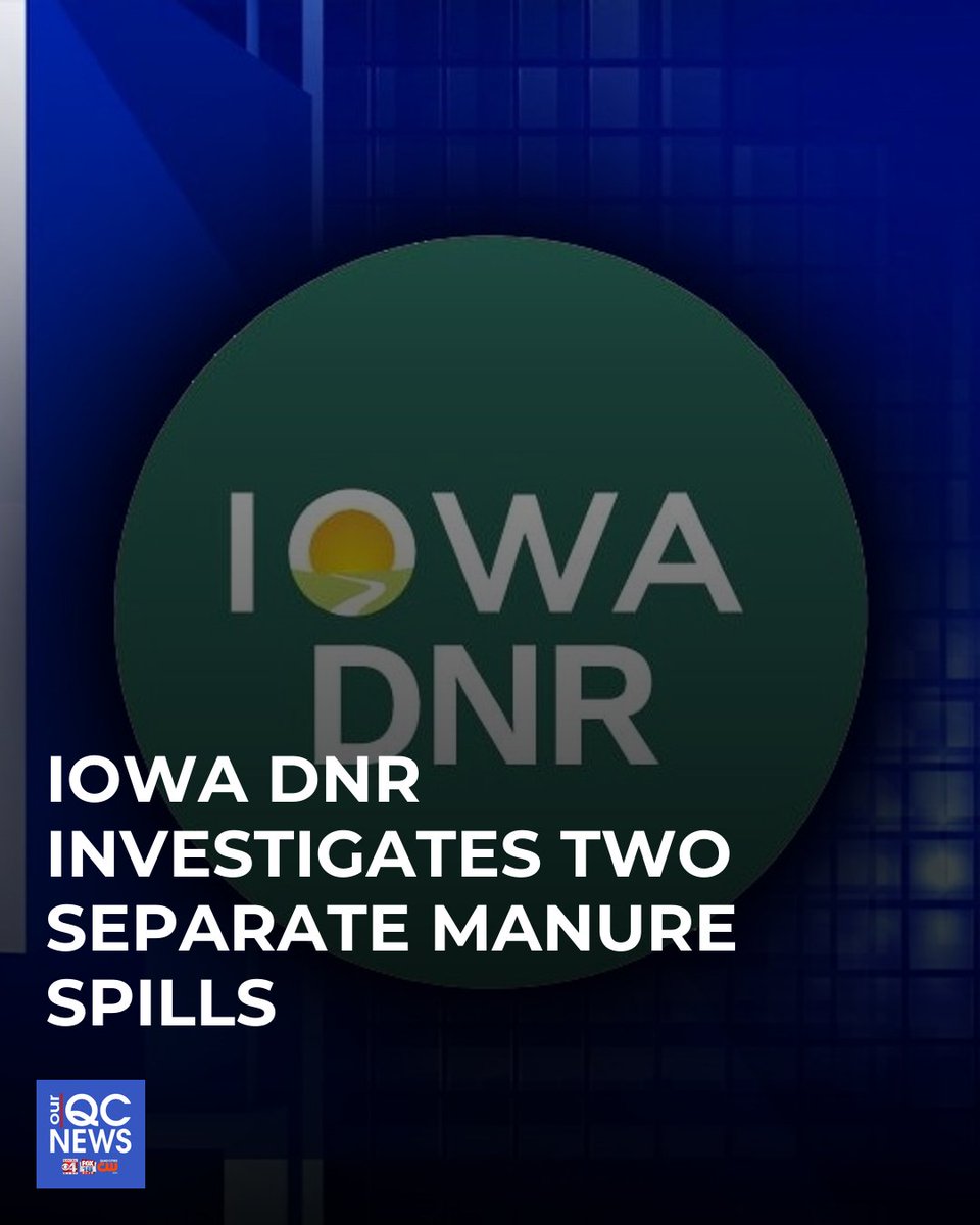 WHBF's tweet photo. Iowa DNR investigates two separate manure spills Link in bio https://t.co/z7ZYpEppsC