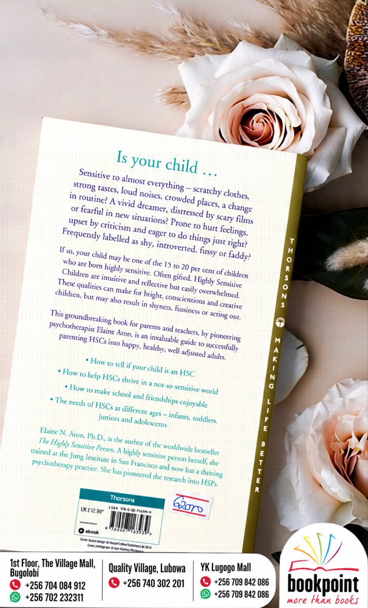 BookpointUG's tweet photo. Sensitive kids feel more, and that's a gift 🌷 Dr. Elaine Aron explains why in “The Highly Sensitive Child.” Grab your copy at Bookpoint today. #ParentingTips #BookpointUG #MoreThanBooks https://t.co/6eXJe4kb2G