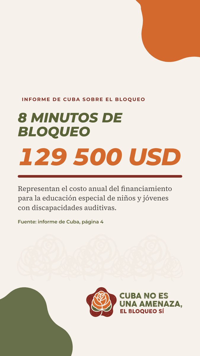 AliosmiM63605's tweet photo. Cada instante de tiempo de bloqueo equivale a algo que #Cuba deja de tener. Mueve el control para recorrer los ejemplos del informe.

#CubaNoEsUnaAmenaza, el bloqueo sí https://t.co/q2zHD89ZoL