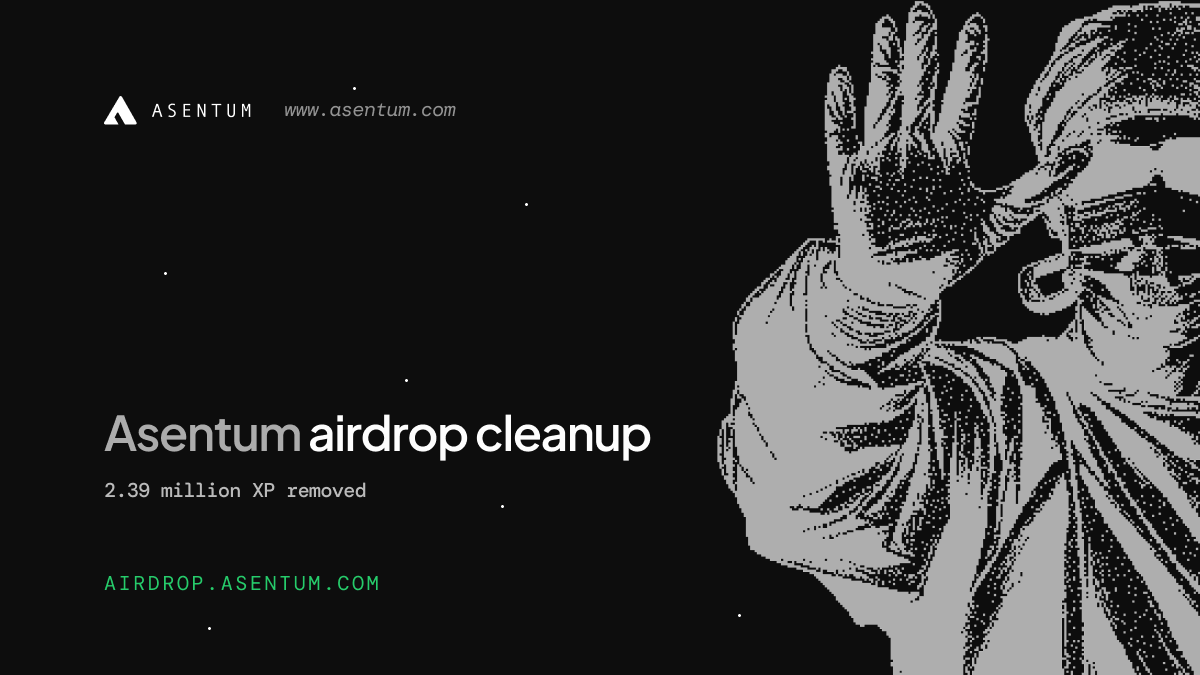 Asentum's tweet photo. We've spent the last 24 hours cleaning up the Asentum airdrop ⚡️

Referral farms, bot networks and XP manipulation uncovered. Fraudulent rewards removed, balances corrected.

Even some of the top leaderboard positions were affected 😳

Here's what we found 👇 https://t.co/btuA04XwfM
