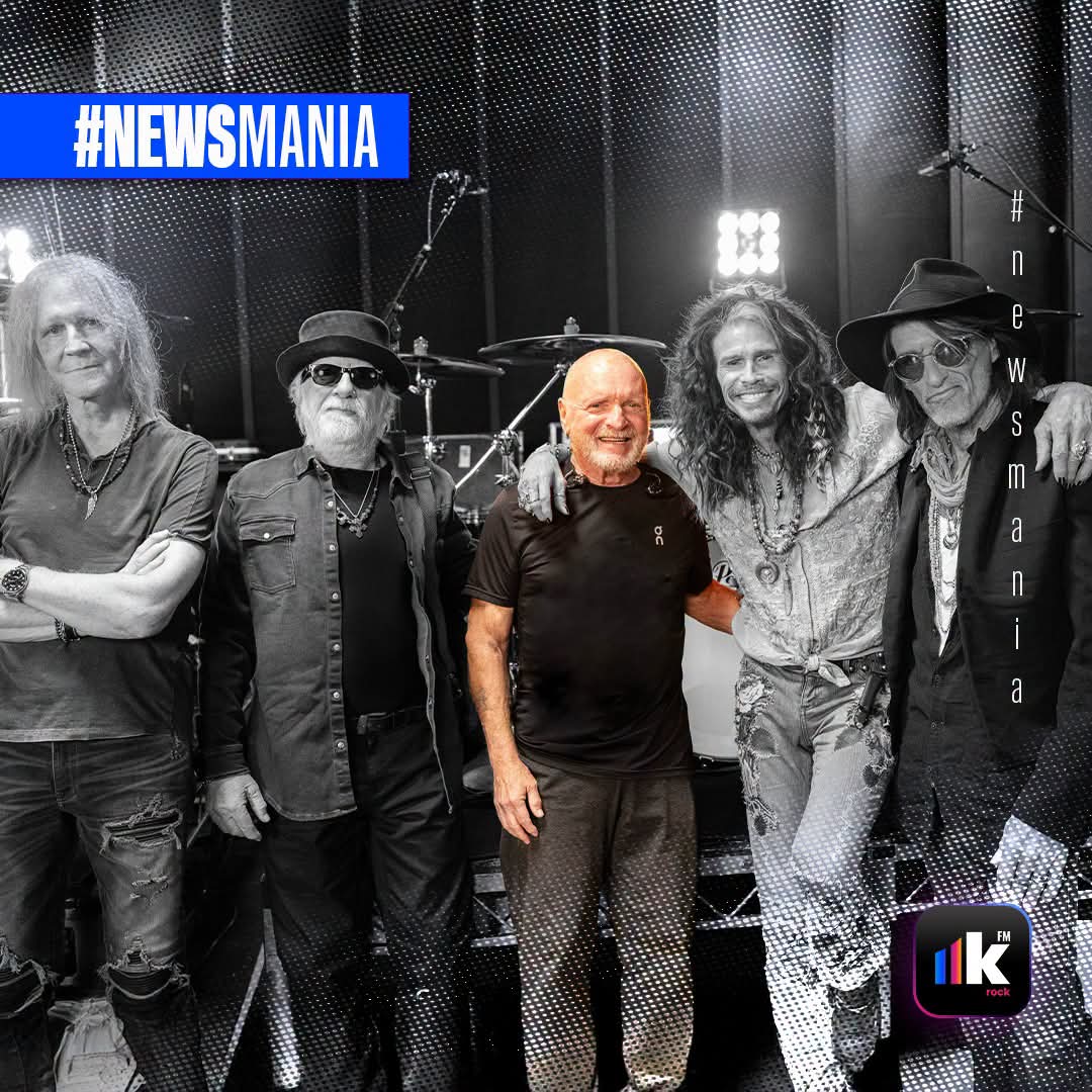 LokuraFM_MX's tweet photo. ¡Vuelve el motor original de Aerosmith! 🥁🔥 Joey Kramer se reencuentra con Steven Tyler y Joe Perry en los ensayos rumbo al Hollywood Bowl. ¿Crees que la banda le rogó para volver o fue él quien los perdonó? 👇🎸 #Aerosmith #JoeyKramer #HollywoodBowl #LokuraFM #RockNews https://t.co/nPpfQZoUS2