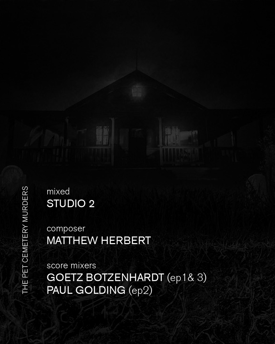 AIRstudios's tweet photo. ‘The Pet Cemetery Murders: A Ghost Story’ is a new three-part docuseries exploring the reopened cold case murder of Dorothy Lou Thompson in 1985.

@MatthewHerbert’s score was mixed by @GoetzBotzenhar1 and @PaulGolding__ .

Streaming now on HBO Max.

#AIRmanagement https://t.co/Xs80CKDyLF
