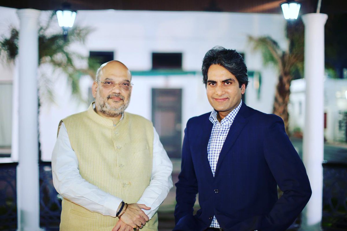 sudhirchaudhary's tweet photo. Jack of all trades and apparently master of all, where every move has a backstory and every plot twist deserves its own episode! 

Happy Birthday to the OG Chanakya of modern politics @AmitShah ji! https://t.co/dHAXlT1sW5