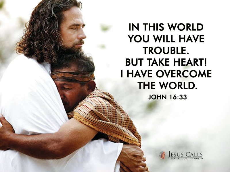 On_Ex_'s tweet photo. Jesus 1, world 0.

“I have told you all this so that you may have peace in me. Here on earth you will have many trials and sorrows. But take heart, because I have overcome the world.”
John 16:33 NLT

https://t.co/nHgR3AP264 https://t.co/XCXg4vqfxn