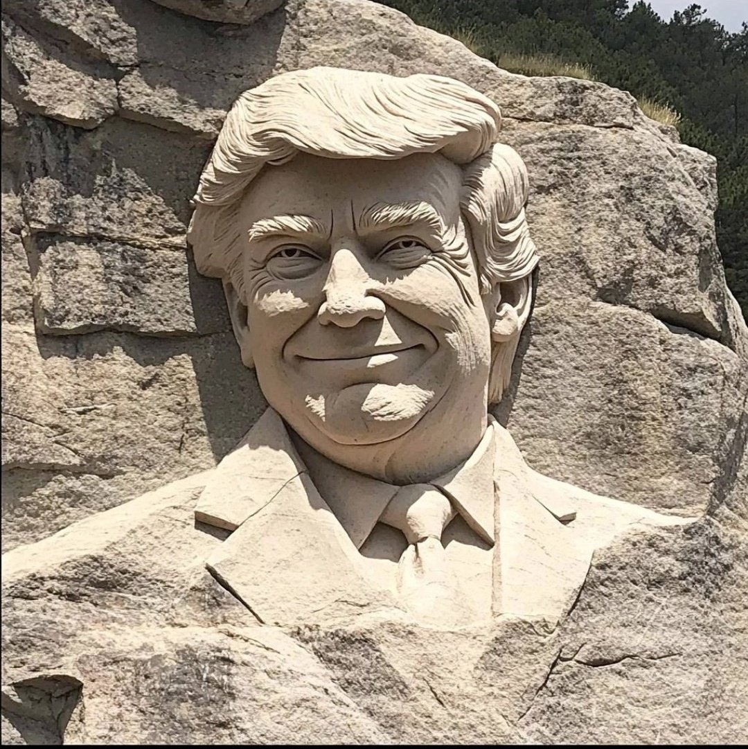 RealBarron3's tweet photo. Should Trump be carved into Mount Rushmore!? 

YES or NO https://t.co/5Bzt6Fpo6t
