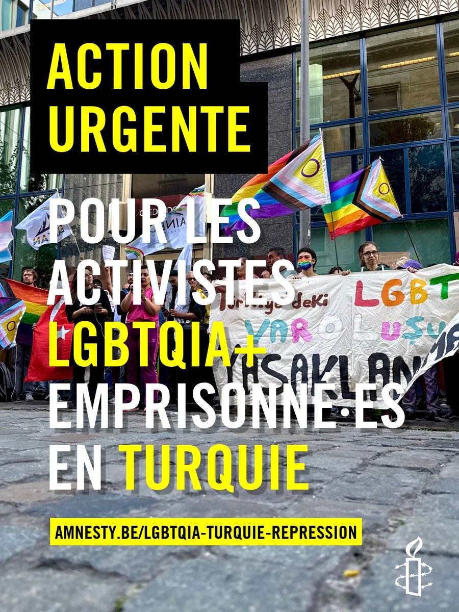 amnestybe's tweet photo. Nous lançons une action urgente pour la libération des personnes de l'association de défense des droits LGBTQIA+ en Turquie,  Kaos GL et une journaliste turque.
Tout cela dans le cadre de la scandaleuse opération «Ma famille en sécurité».
AGIR https://t.co/g6o85kyleL https://t.co/JKADLGoANi