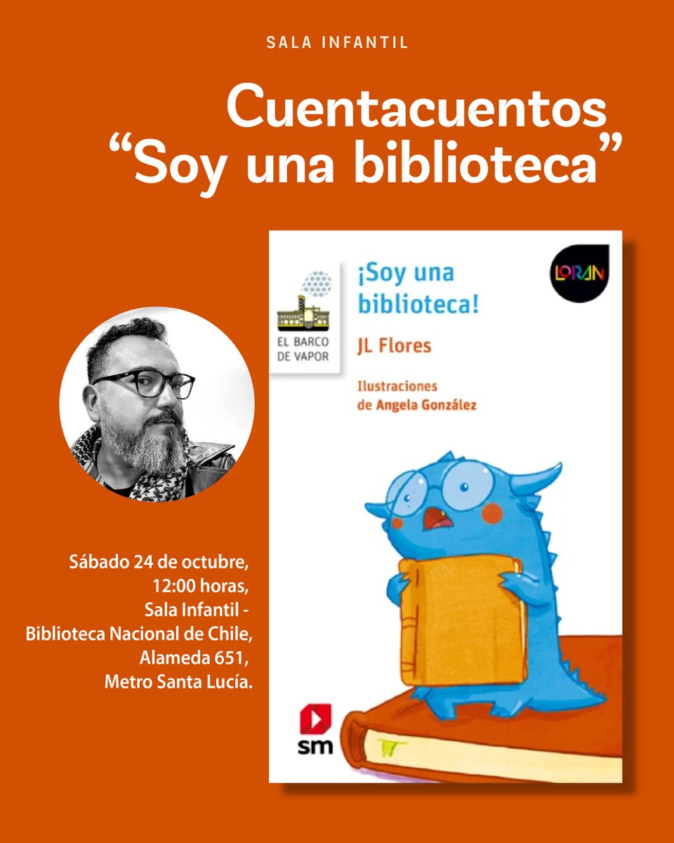 BNChile's tweet photo. Grandes y chicos celebran el Día de las Bibliotecas este sábado 24, a las 12:00 horas en la Sala Infantil de la Biblioteca Nacional.
En esta fecha especial conoceremos a "Bibli", un dragón que vivirá grandes aventuras.
Les esperamos.
Entrada liberada, sin inscripción. https://t.co/OdU9TEOVvv