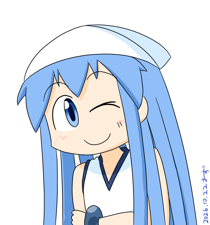 osuzu3276's tweet photo. イカちゃんのウィンクはがんには効かないが、そのうち効くようになる(嘘 https://t.co/CN2oSKAdq5