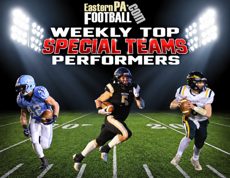 EPAFootball's tweet photo. Top Special Teams Performers (October 15th-17th): Greer Goes 95 Yards, Mount Carmel Area Shines in Return Game https://t.co/wuyQsBzA5X #PAHSFB @hsfbamerica https://t.co/dZR46RA1wO