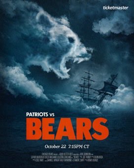 itsallriggednfl's tweet photo. EXTRA! EXTRA!

The posters for TNF are in:

First we have a reference in all 3 to a storm. In the second, the patriots are in a row boat, raising a white flag, and leaving the city. In the 3rd the Bears are the storm. 

Second and simple. Every team prime has featured(Pats here) has lost. 

Third 10 and 18 is the order of the numbers on the newspaper 10/18 is Ditka’s birthday.

Finally back to the wizard of oz, Tugg, who sails Dorothy's group into an empty city, gets ambushed by flying monkeys and goes over a waterfall.

Bears ML 🔒