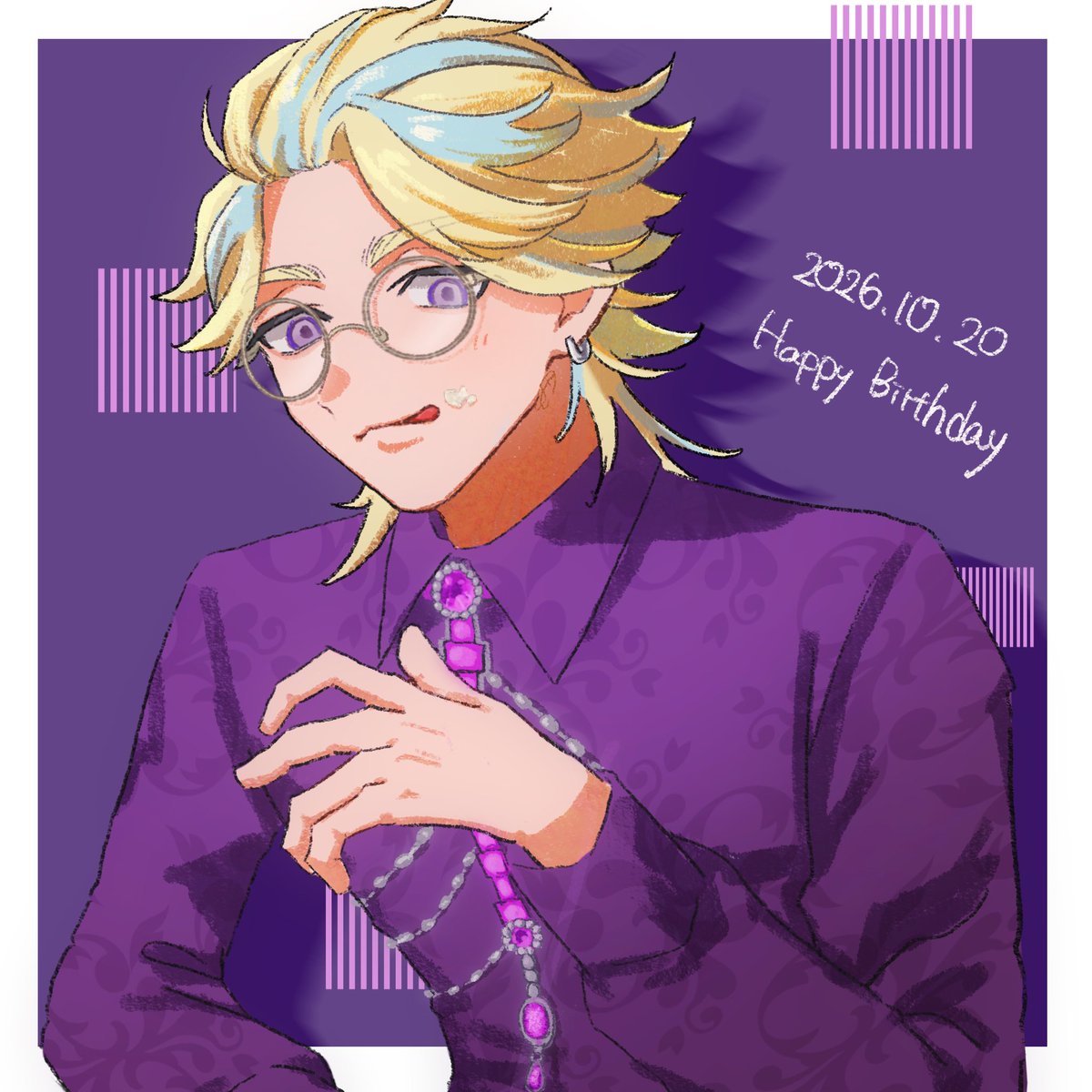 no_h_1010's tweet photo. 🥳💜
 #灰谷竜胆誕生祭2026 
 #灰谷竜胆生誕祭2026 https://t.co/f8CQI45FPK