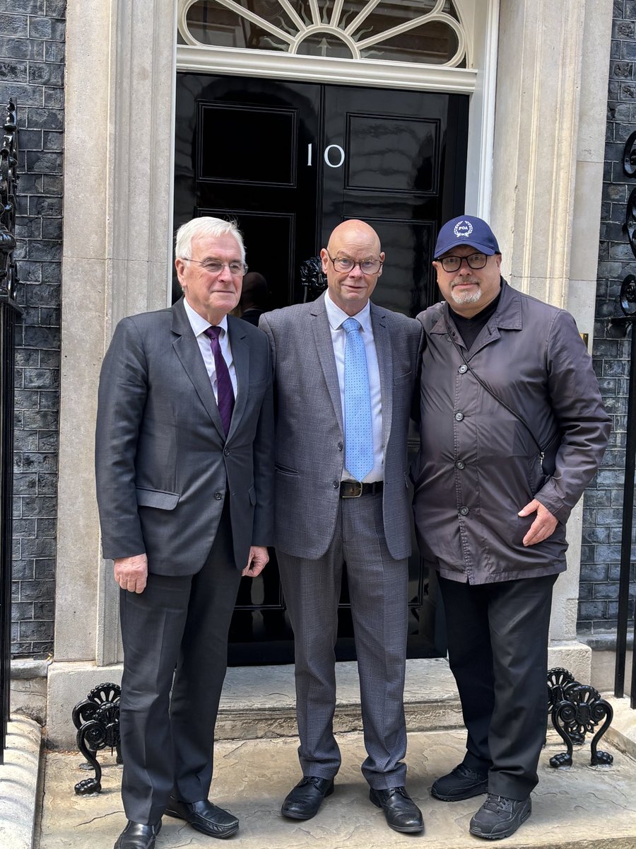 POAUnion's tweet photo. With @johnmcdonnellMP Honorary Life Member POA and @grahamemorris who always supports POA on all campaigns and in particular the right to strike.Steve Gillan Gen Sec https://t.co/HcGa61y78X