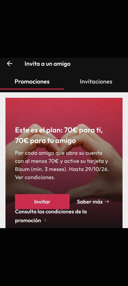 415JCS's tweet photo. 🤑 ¡70 € por abrir cuenta en Openbank! 🔥Me quedan 2 códigos!! Válido hasta fin de mes!

👉 💳 Haz 3 compra con la tarjeta sin mínimos→50 €

📲 Activa Bizum →+20 € 

Enlace web👉 https://t.co/1jHGuf3ak2
Código:

👉 58579672014811982161
👉56128477137145176111 https://t.co/6iquM5Gtc7