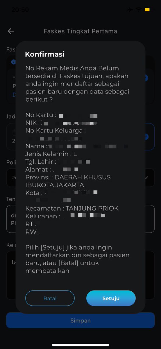 apiiuw's tweet photo. Mohon Pencerahannya min @BPJSKesehatanRI , ini saya kenapa error terus ya ketika ingin ambil antrian? saya sudah pastikan bahwa data saya seluruhnya sudah valid dan bpjs saya dengan status aktif. https://t.co/UrexiMdSEB