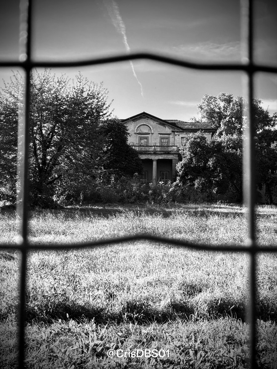 CrisDBS01's tweet photo. Capturing the melancholic beauty of Villa Mirabellino in Monza Park, Italy. Built in 1776, this Neoclassical villa is now a hauntingly beautiful "ghost" of the past.

#MonzaPark #Neoclassical #History #BlackAndWhite #VillaMirabellino
