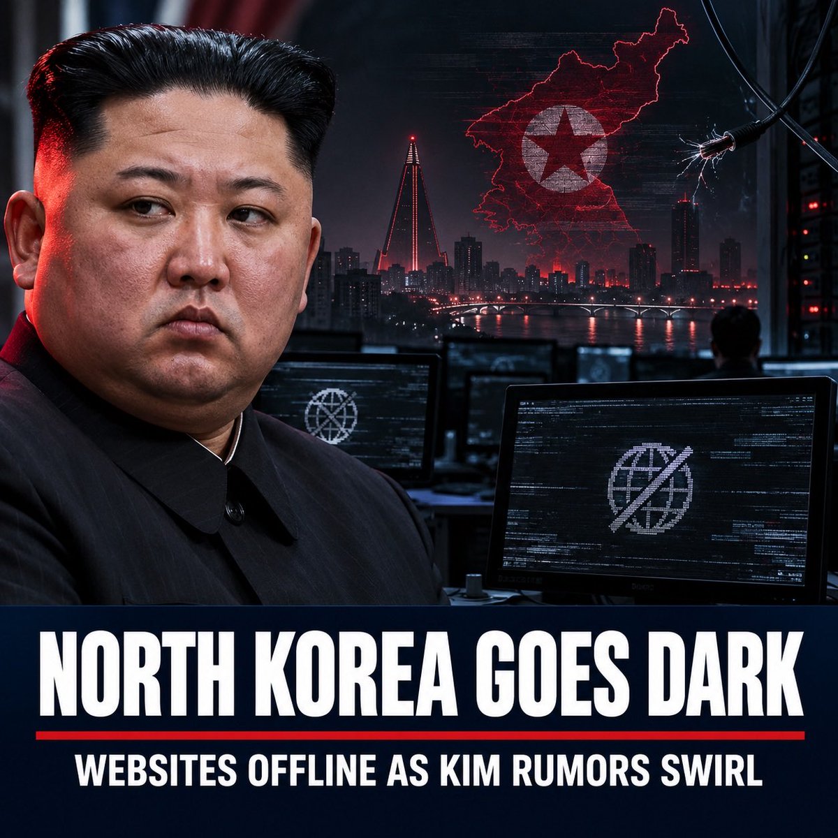 GuntherEagleman's tweet photo. Something strange is happening in North Korea.

Nearly every North Korean website has reportedly gone dark since October 20.

State media. The national airline. All offline.

No known cause and no one claiming it.

And it is happening right as rumors swirl about Kim Jong Un's health.

Communist regimes run on secrets.

The world is watching.