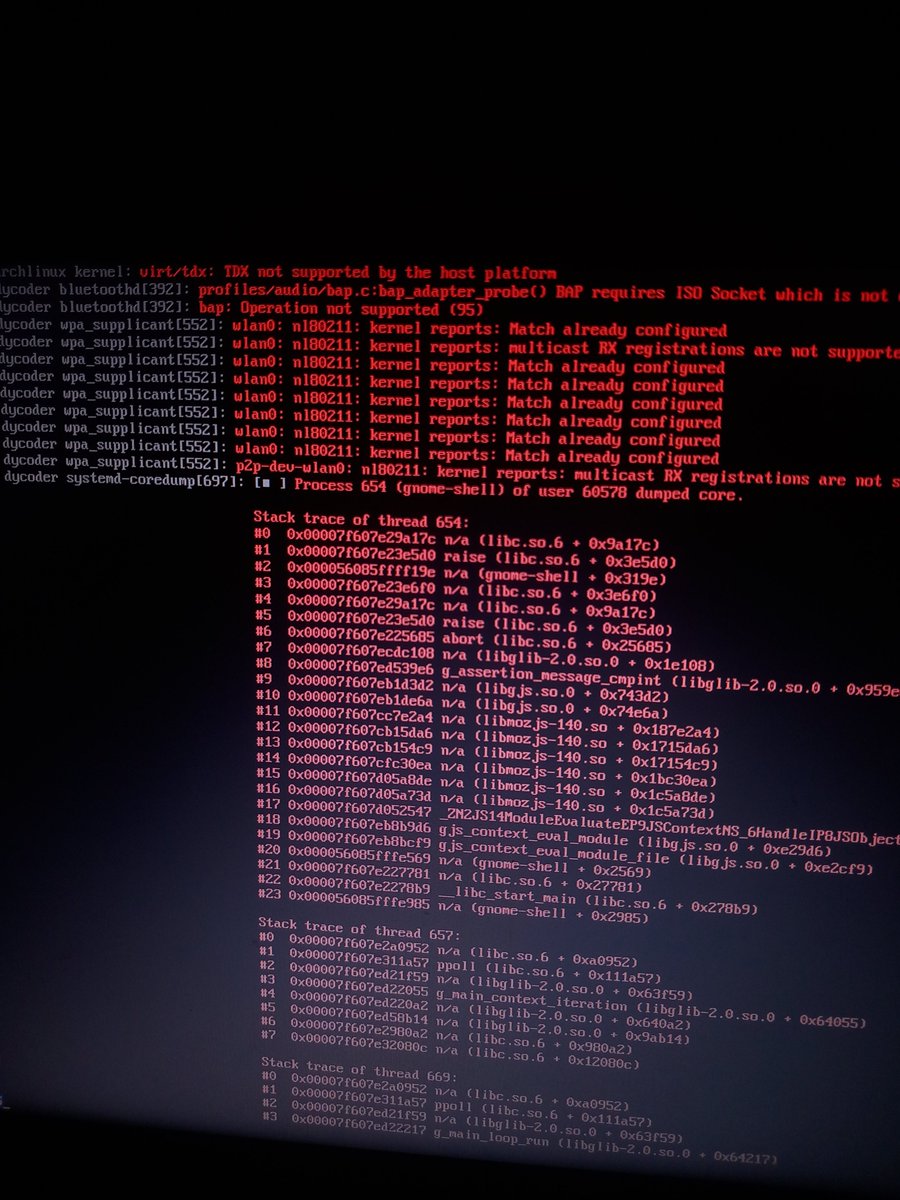 dy_coder_'s tweet photo. No reinstall. I booted my Arch USB, repaired the disk with fsck, and rebuilt the boot image.
Then I noticed my disk was 93% full.
I freed some space, ran a full sudo pacman -Syu, and rebooted. Back at the login screen with zero files lost. 🐧 https://t.co/WKuvmpOlNL
