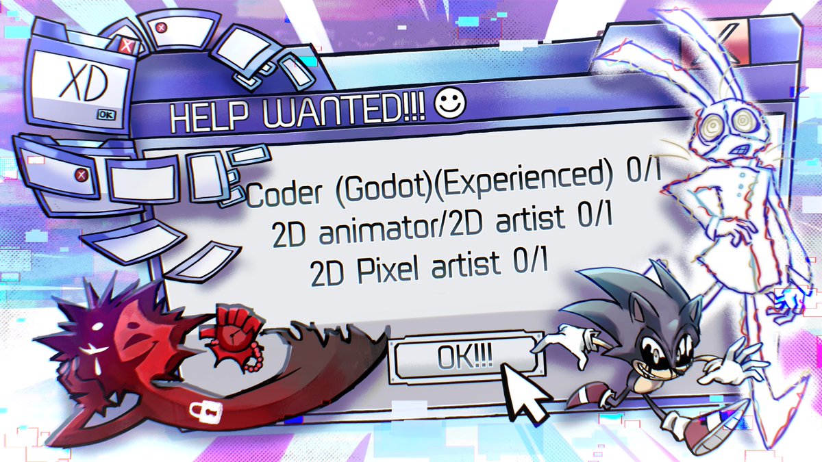 THERedDEITY's tweet photo. We are HIRING!

#fridaynightfunkin #FNF #helpwanted #internetviruses https://t.co/2iujxgrwLs
