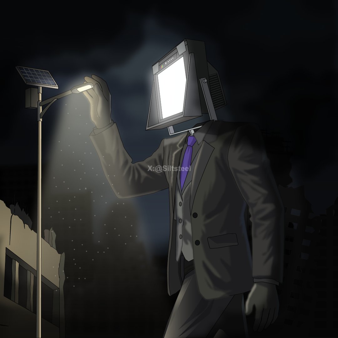 Siltsteel's tweet photo. Large TV Man and the Last Lamp.
Even in the darkest ruins, a light remains...
#SkibidiToilet #SkibidiToiletFanart #SkibidiToiletart https://t.co/j5ri4tlokl