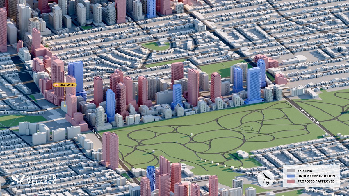 FutureModelTO's tweet photo. Updated: Over 7,300 residential units are planned surrounding the Yonge and Davisville intersection in Midtown Toronto, including towers up to 53 storeys. https://t.co/DnRA8C6fvp